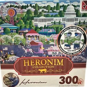 Sure-Lox Heronim Collection Cherry Blossom Parade DC  300 Piece Puzzle 28 x 19